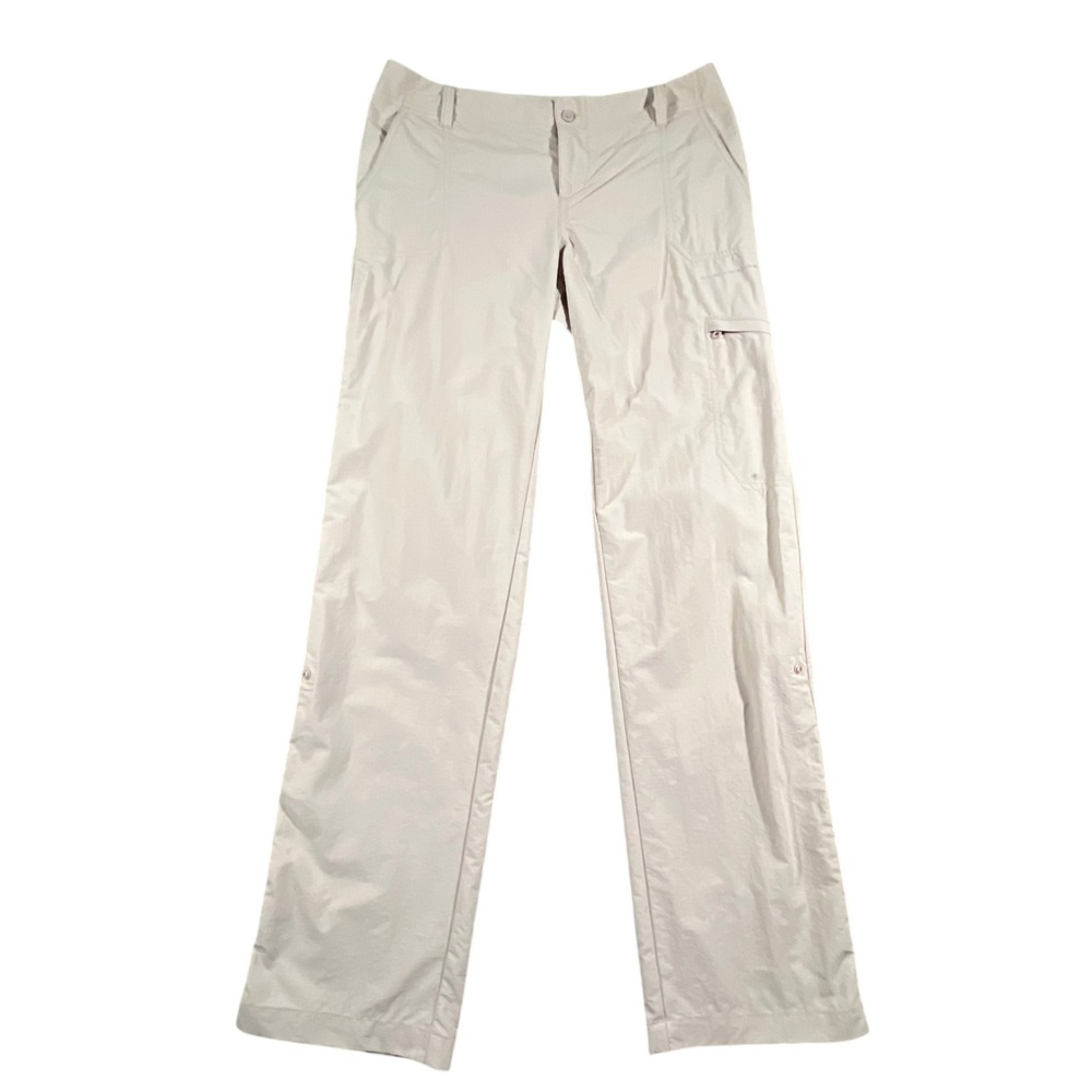 Columbia PFG Cargo Pants Womens 10 Regular Tan Omni-Shade Roll-up Convertible
